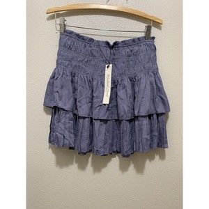 Mustard Seed Skirt with Ruffles Bluish Purple Small S NWT